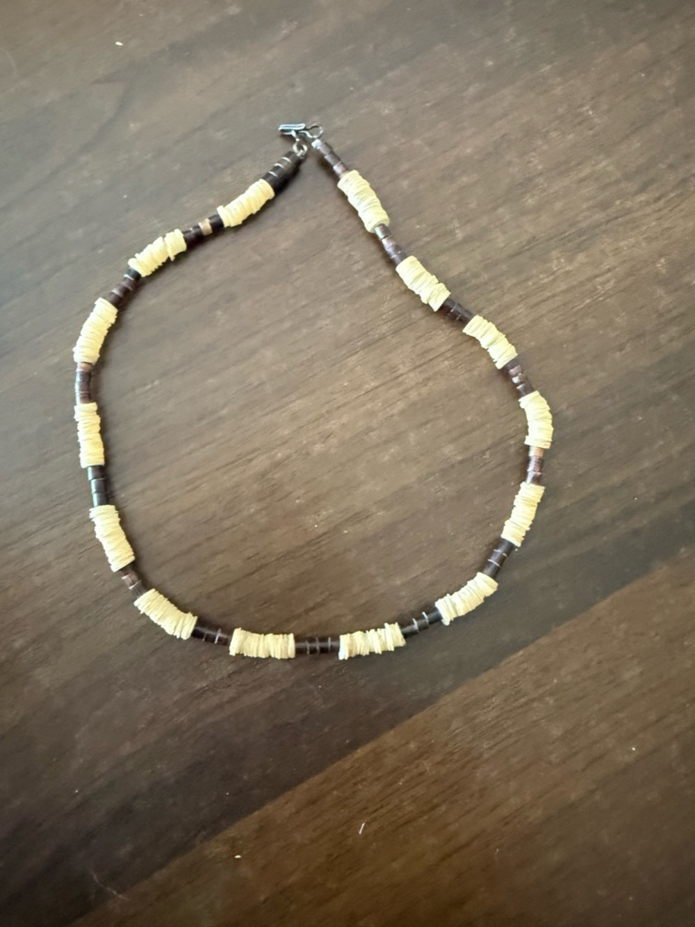 Handmade Yellow and Brown Beaded Women’s Necklace